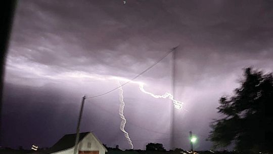 The sky was alive with a lightning show this past Saturday night as a storm passed through the area