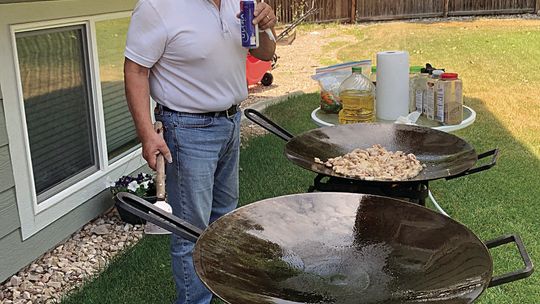 This is Enrique Gutierrez of Johnstown doing one of the things he loved … cooking on his