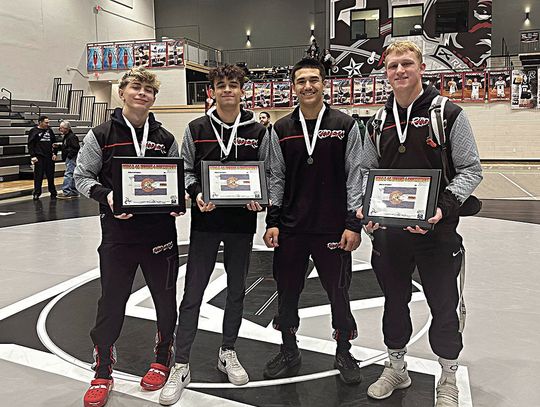 Rider wrestling qualifies four for state