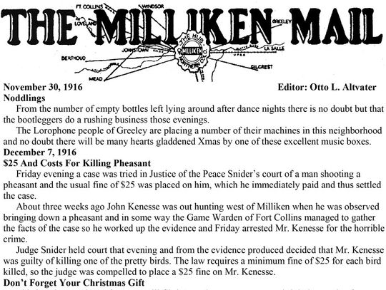 THE MILLIKEN MAIL