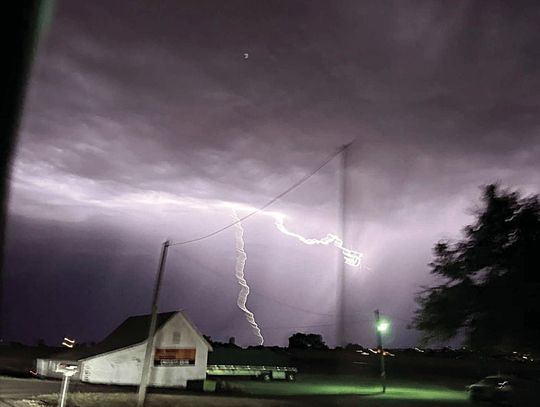 The sky was alive with a lightning show this past Saturday night as a storm passed through the area