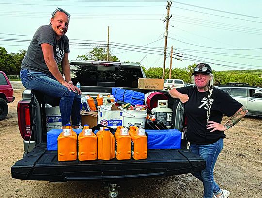 Two women and a truck