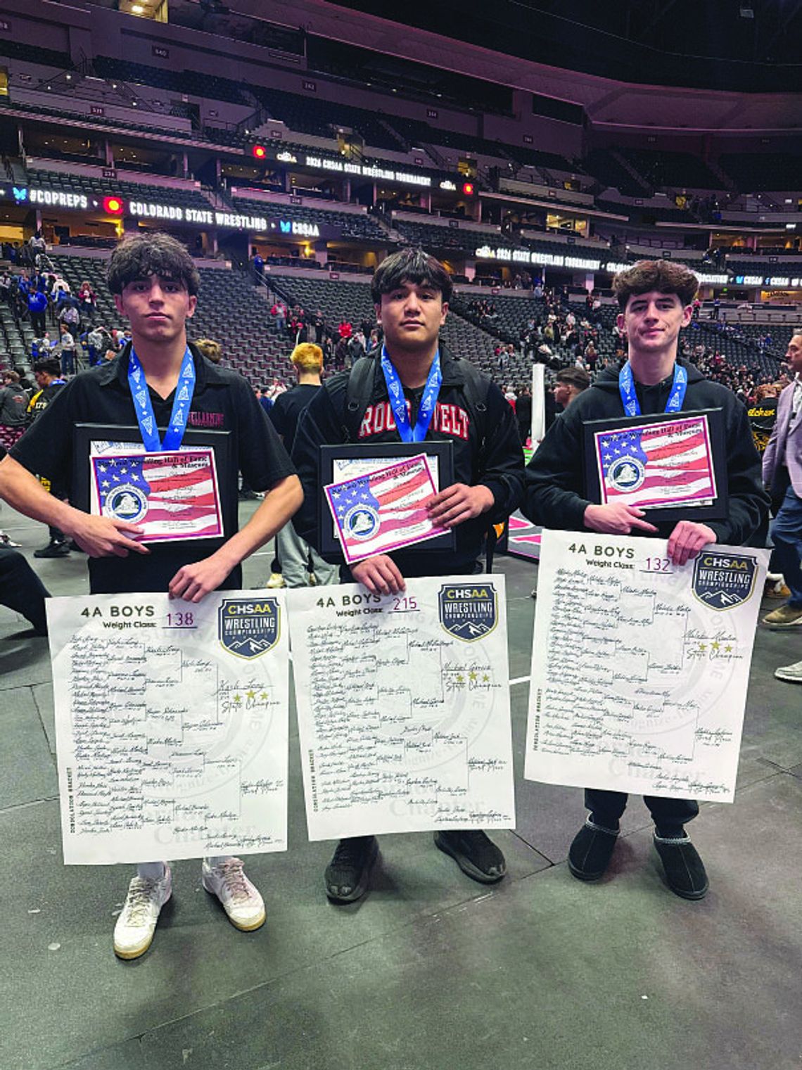 Congrats to (left to right) Kash Long (138 pounds)