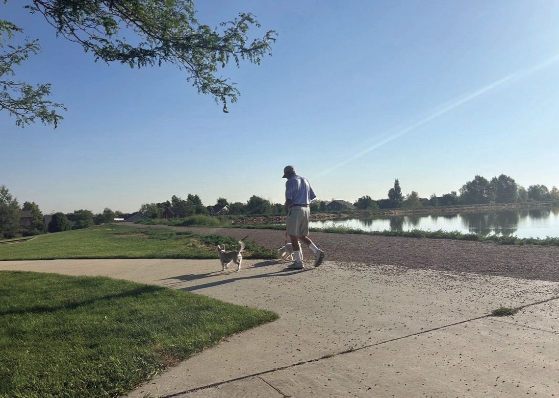 It was a “walk at the reservoir” for this man and his dogs this past weekend in Johnstown