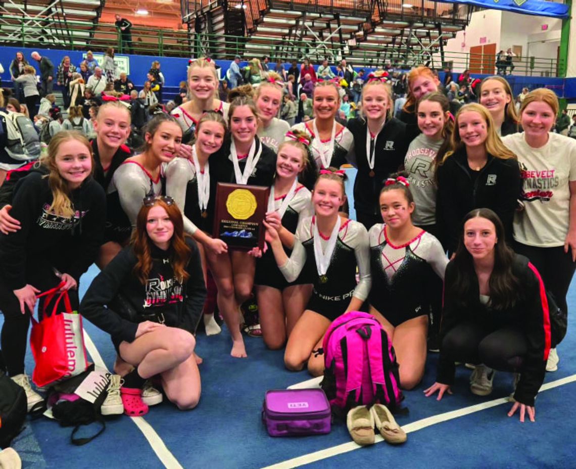 The Roosevelt gymnastics team is headed to the state meet this Friday after winning its fi rst regional title