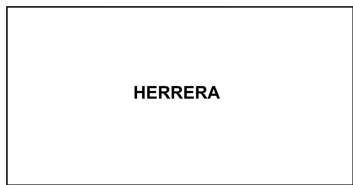 Obituary: HERRERA